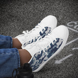 Crake High Top White Camo laced custom prints canvas shoes at RM MYR289