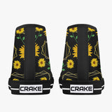 Crake High Top Sunflowers laced custom prints canvas shoes at RM MYR289