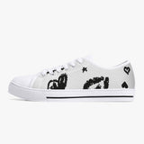 Crake Low Top Star and Love Graffiti laced custom prints canvas shoes at RM MYR289