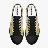 Crake Low Top Flower Painting laced custom prints canvas shoes at RM MYR289