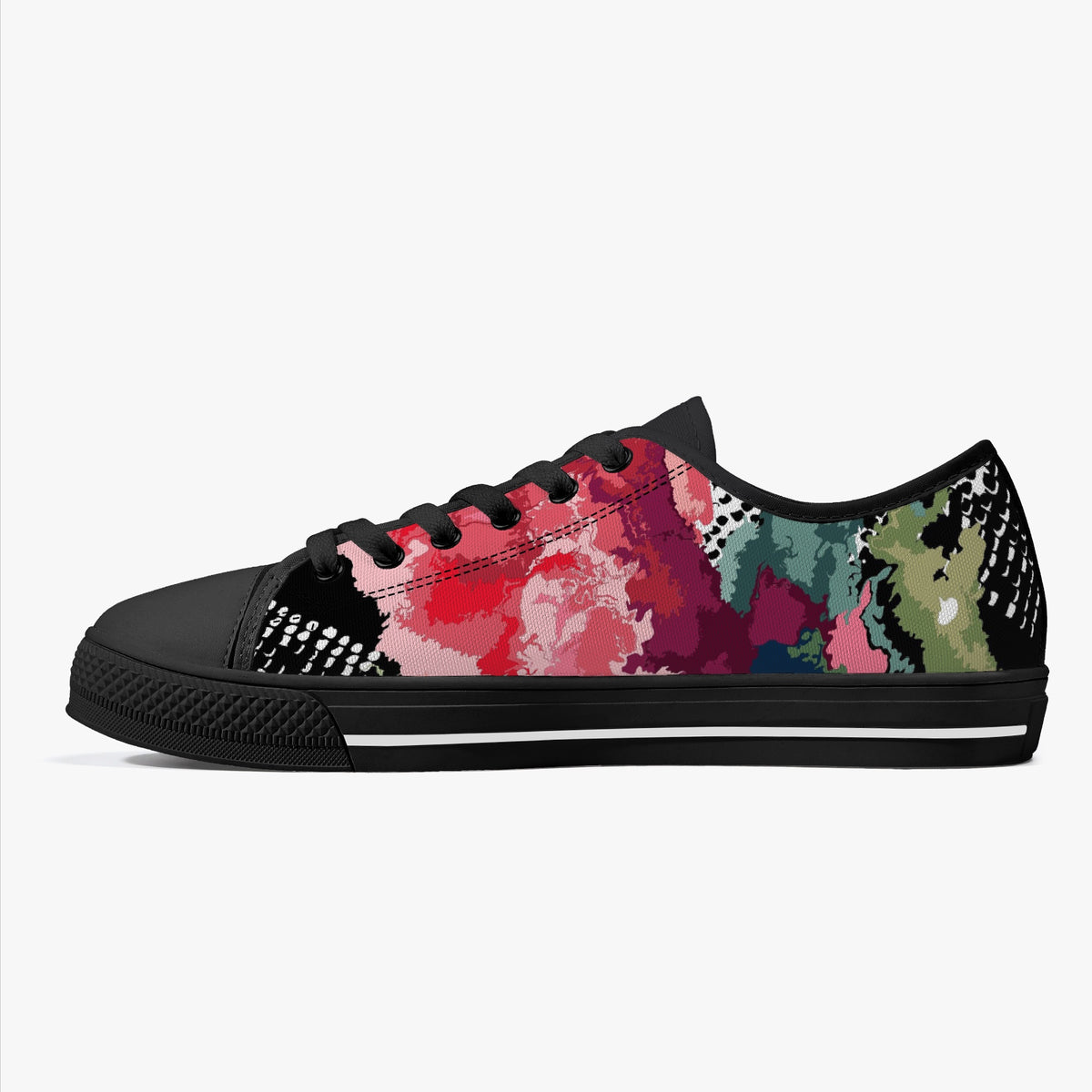 Crake Low Top Pontus laced custom prints canvas shoes