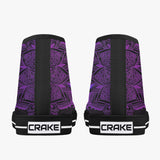 Crake High Top Purple Maple Leaf laced custom prints canvas shoes at RM MYR289