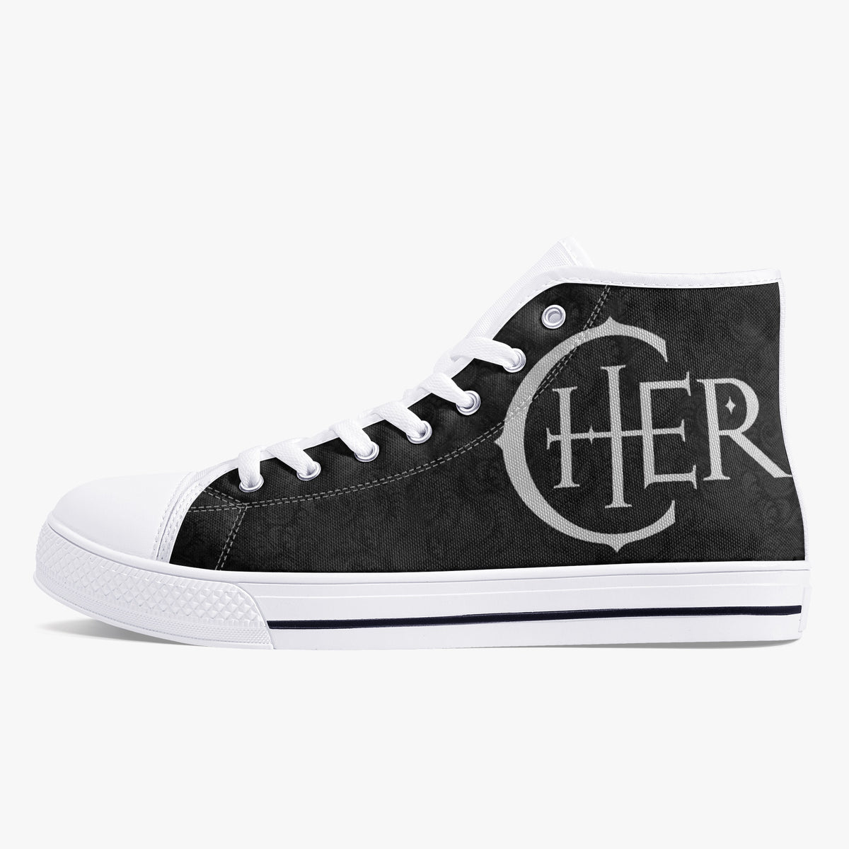 Crake High Top Cher laced custom prints canvas shoes