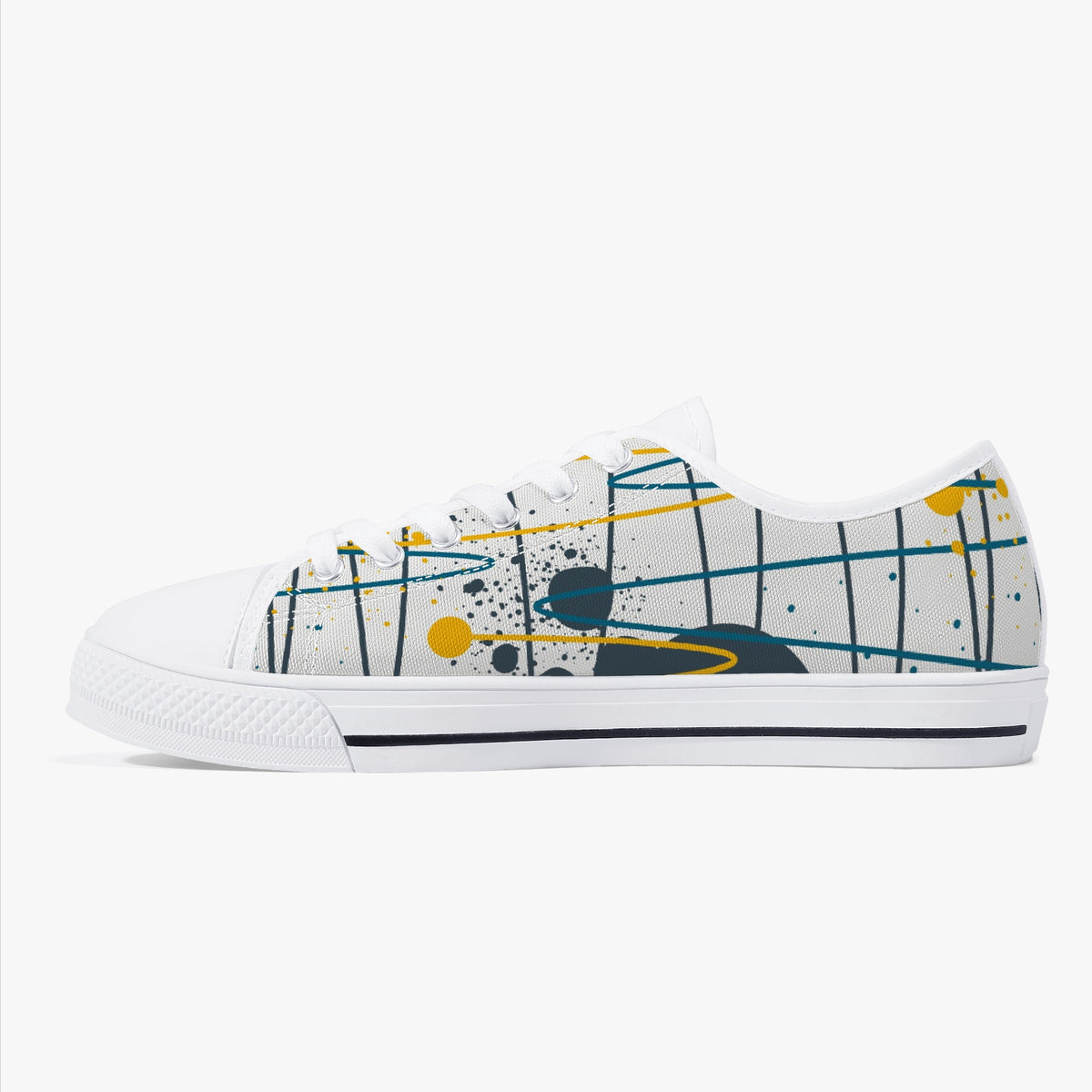 Crake Low Top Ego laced custom prints canvas shoes