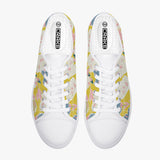 Crake Low Top Flower Painting laced custom prints canvas shoes at RM MYR289