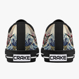 Crake Low Top Sakura Waves laced custom prints canvas shoes at RM MYR289