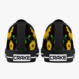 Crake Low Top Sunflowers laced custom prints canvas shoes at RM MYR289