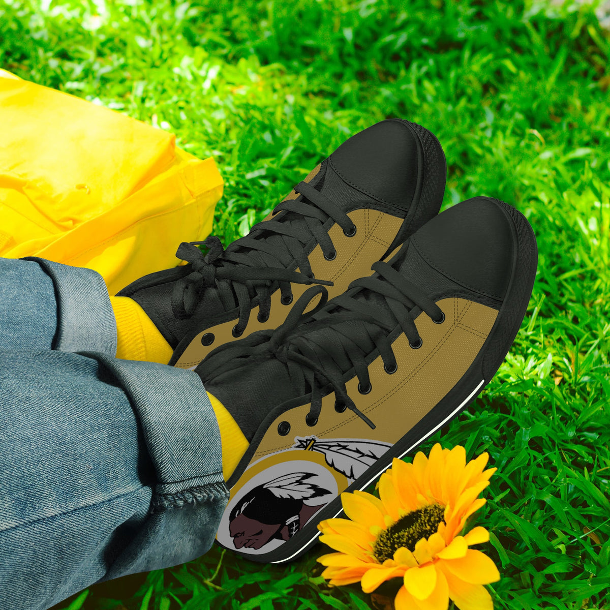 Crake High Top Apache laced custom prints canvas shoes