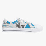 Crake Low Top Awesome Abstract laced custom prints canvas shoes at RM MYR289