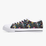 Crake Low Top Fancy Skeletons laced custom prints canvas shoes at RM MYR289