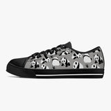 Crake Low Top Grey Panda laced custom prints canvas shoes at RM MYR289