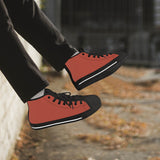 Crake High Top Orange laced custom prints canvas shoes at RM MYR289