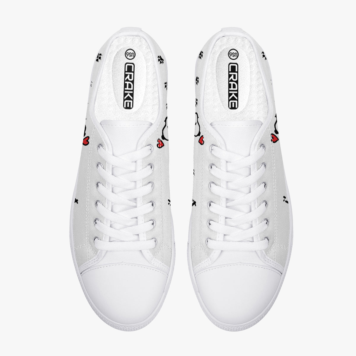 Crake Low Top Im Lost laced custom prints canvas shoes