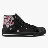 Crake High Top Sakura Black Tree laced custom prints canvas shoes at RM MYR289