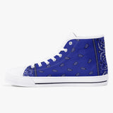 Crake High Top Blue Drips laced custom prints canvas shoes at RM MYR289
