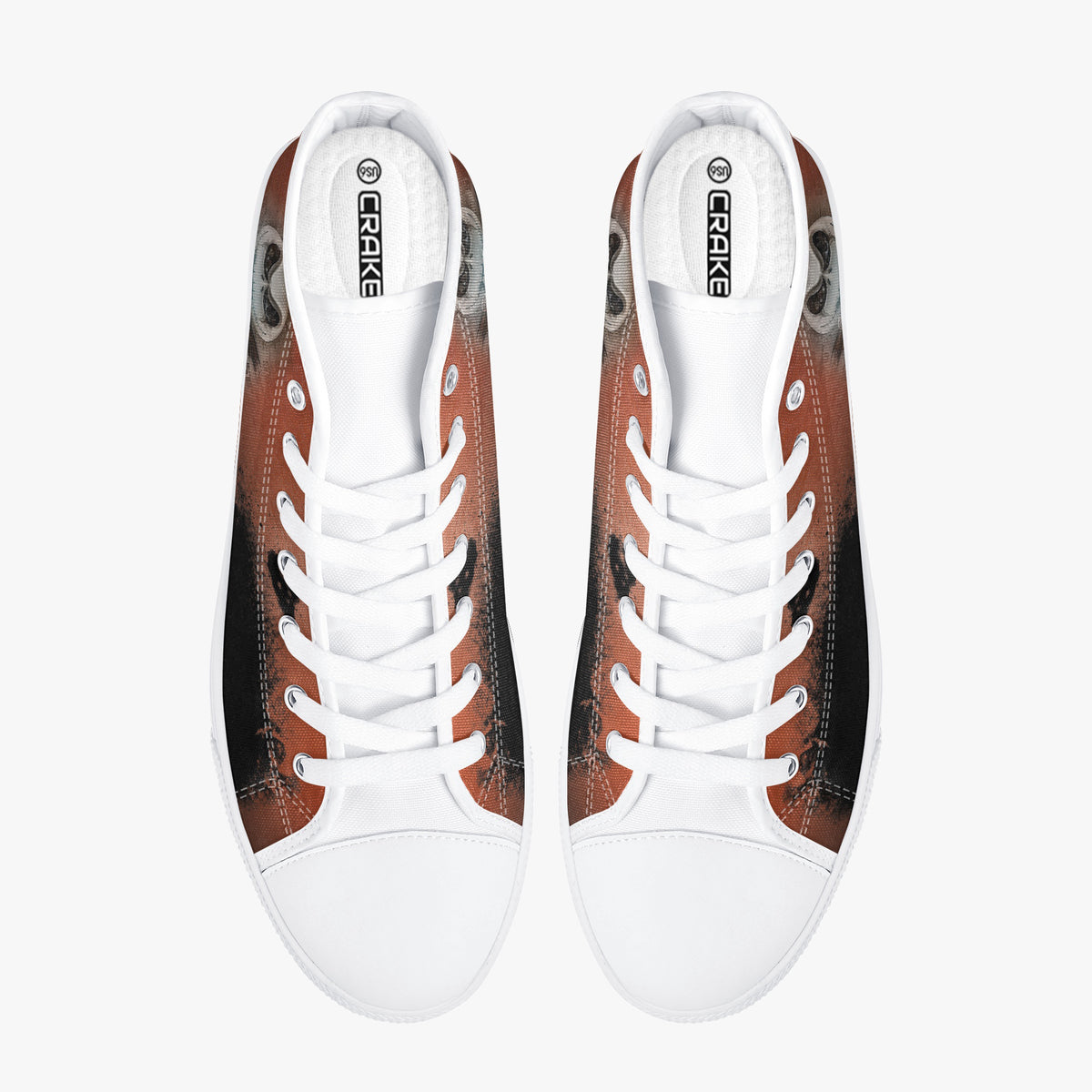 Crake High Top Suns laced custom prints canvas shoes
