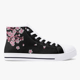 Crake High Top Sakura Black Tree laced custom prints canvas shoes at RM MYR289