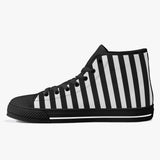 Crake High Top Black Stripes laced custom prints canvas shoes at RM MYR289