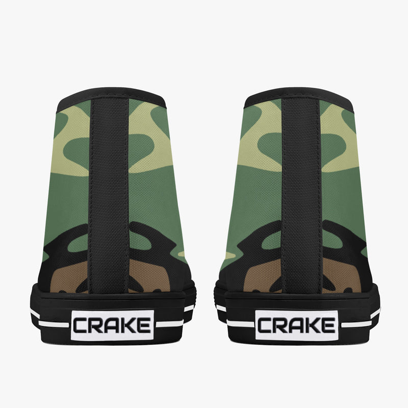 Crake High Top Camo laced custom prints canvas shoes at RM MYR289