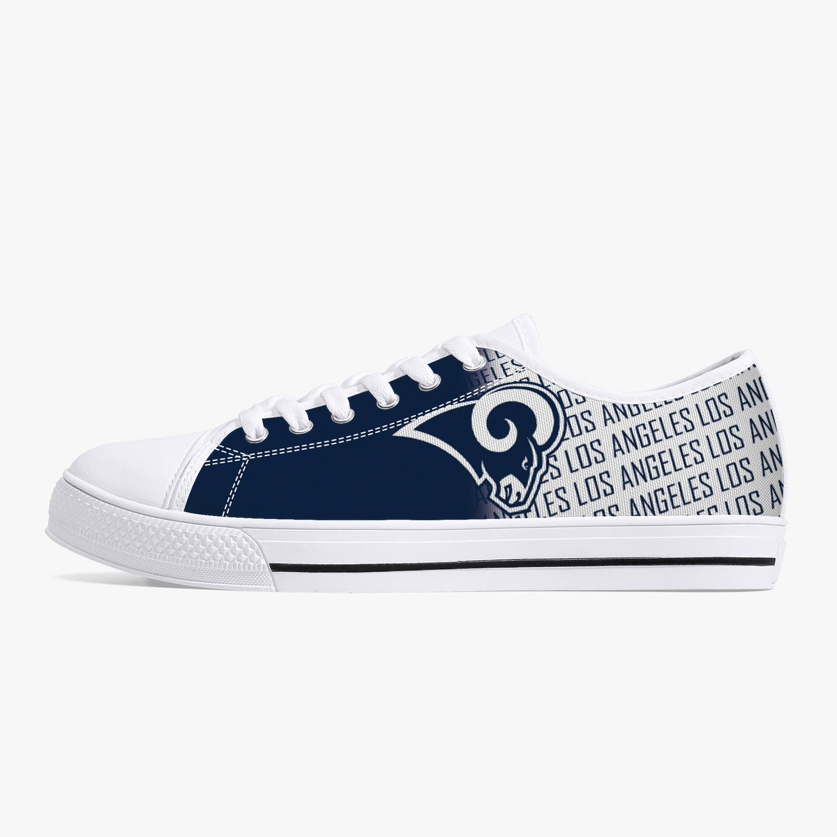 Crake Low Top LA Bull laced custom prints canvas shoes