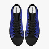 Crake High Top Blue Drips laced custom prints canvas shoes at RM MYR289