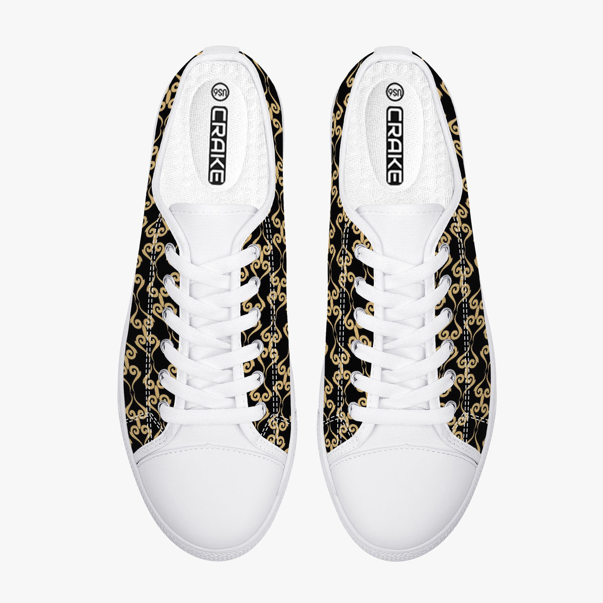 Crake Low Top Lux Toy laced custom prints canvas shoes