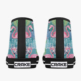 Crake High Top Flamingos 2 laced custom prints canvas shoes at RM MYR289