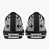 Crake Low Top Grey Panda laced custom prints canvas shoes at RM MYR289