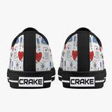 Crake Low Top William Hawks laced custom prints canvas shoes at RM MYR289