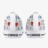 Crake Low Top William Hawks laced custom prints canvas shoes at RM MYR289