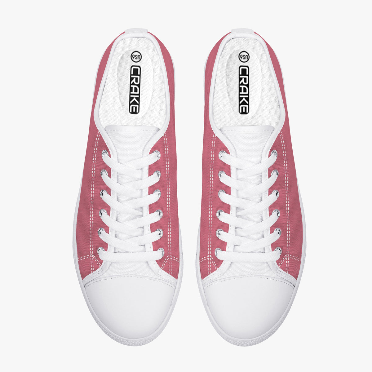 Crake Low Top Lips laced low top plain color canvas shoes