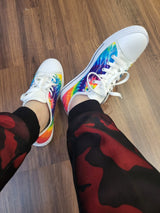 Crake Low Top Rainbow laced custom prints canvas shoes at RM MYR289