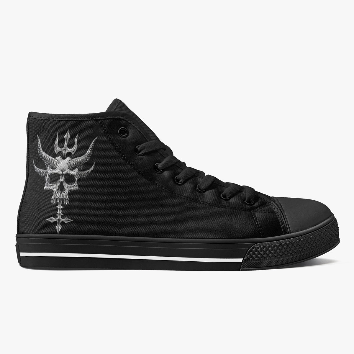 Crake High Top Hades laced custom prints canvas shoes
