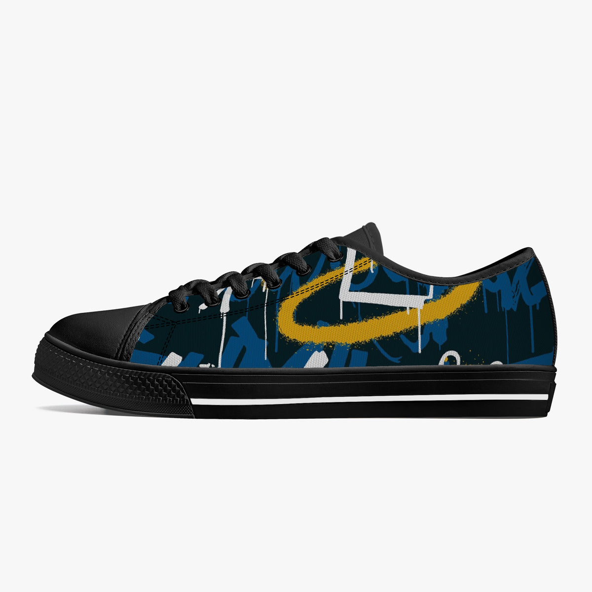 Crake Low Top Sunset laced custom prints canvas shoes