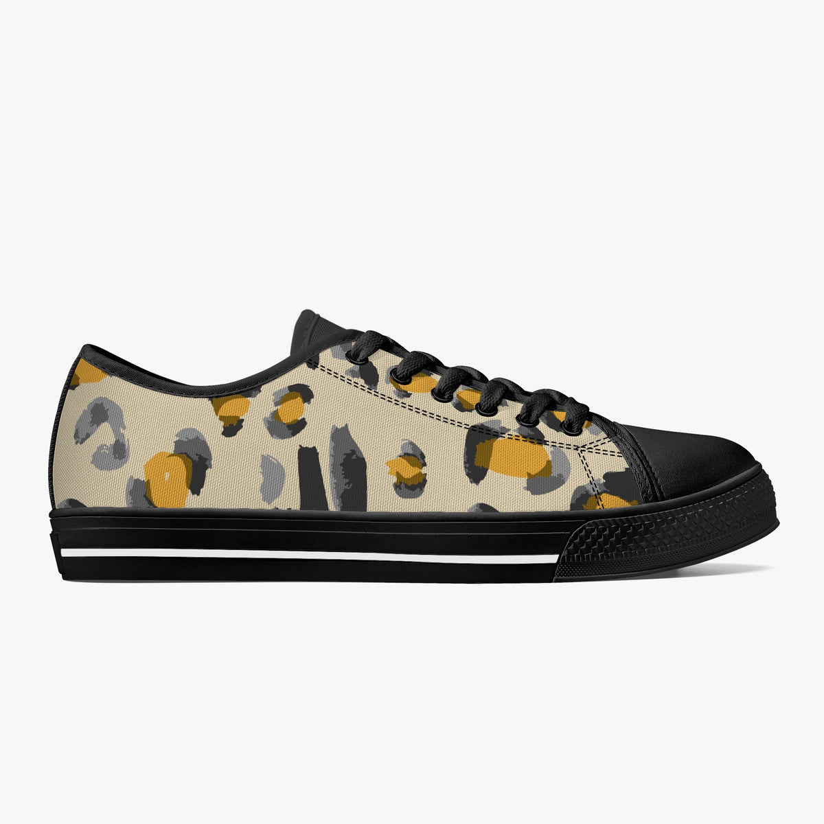 Crake Low Top Awesome Painting laced custom prints canvas shoes
