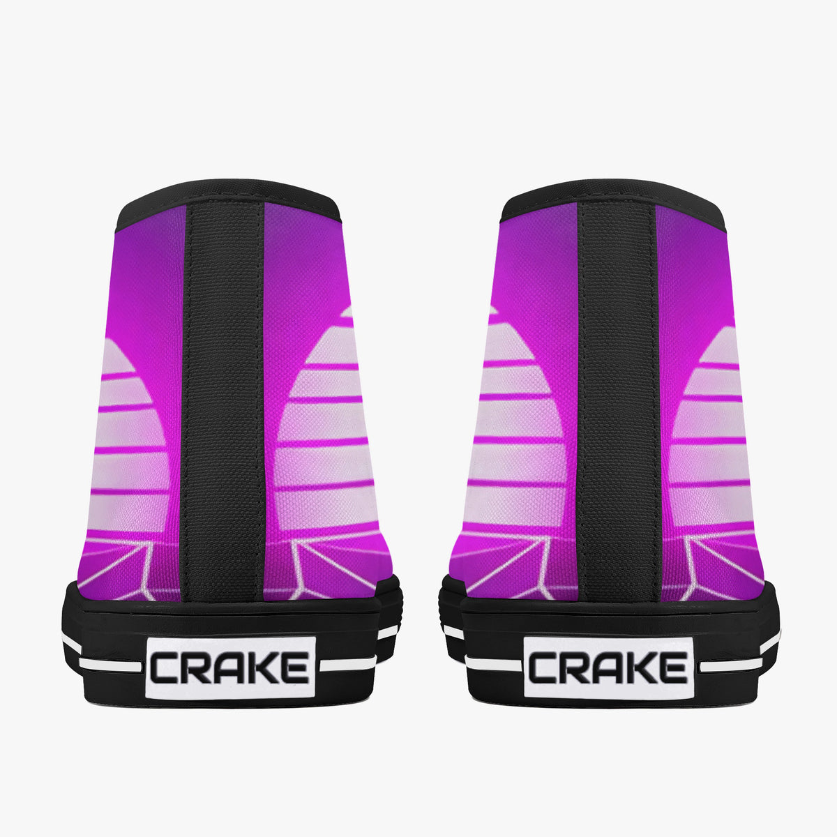 Crake High Top Chrissie laced custom prints canvas shoes