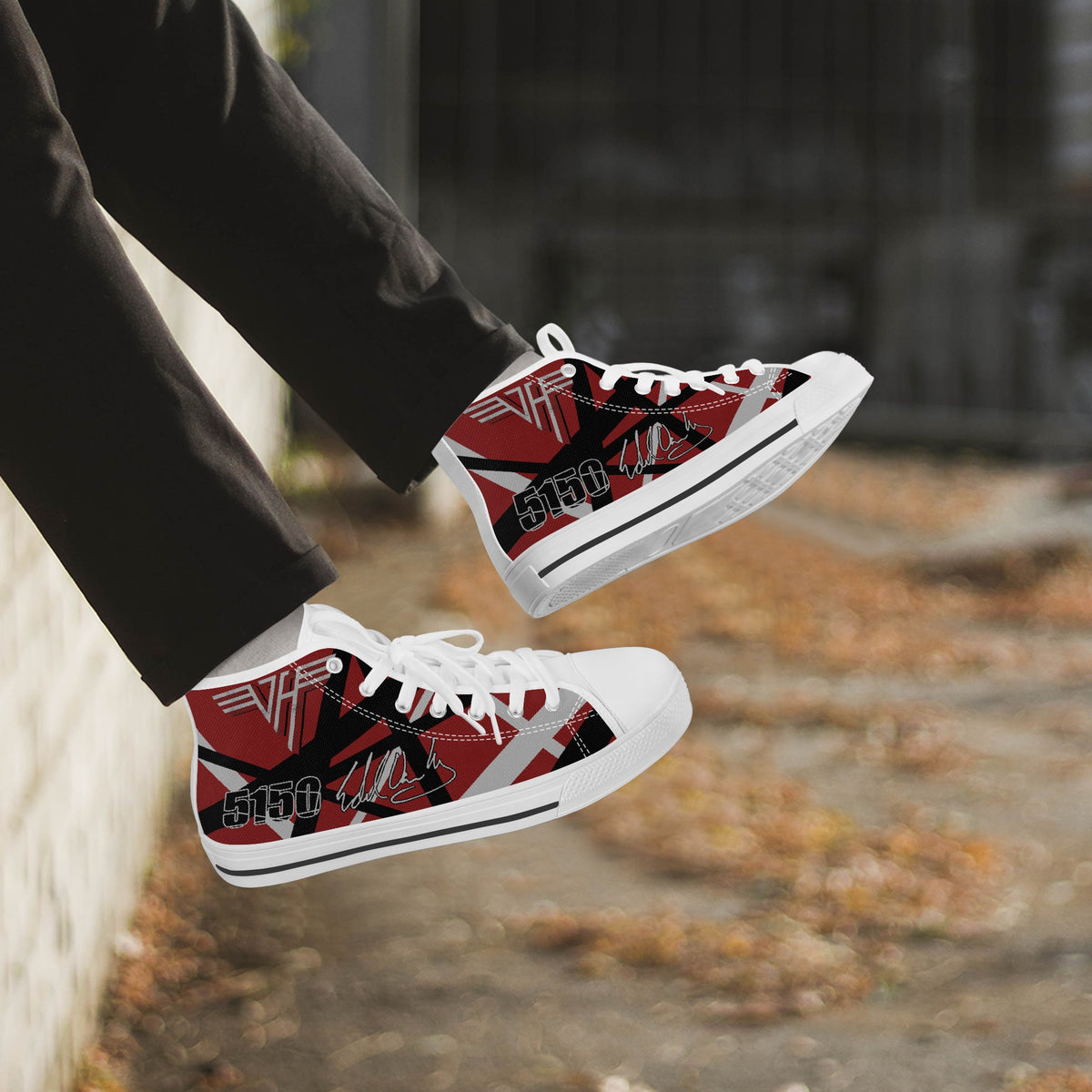 Crake High Top The 5150 laced custom prints canvas shoes