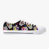 Crake Low Top Fancy Skulls laced custom prints canvas shoes at RM MYR289