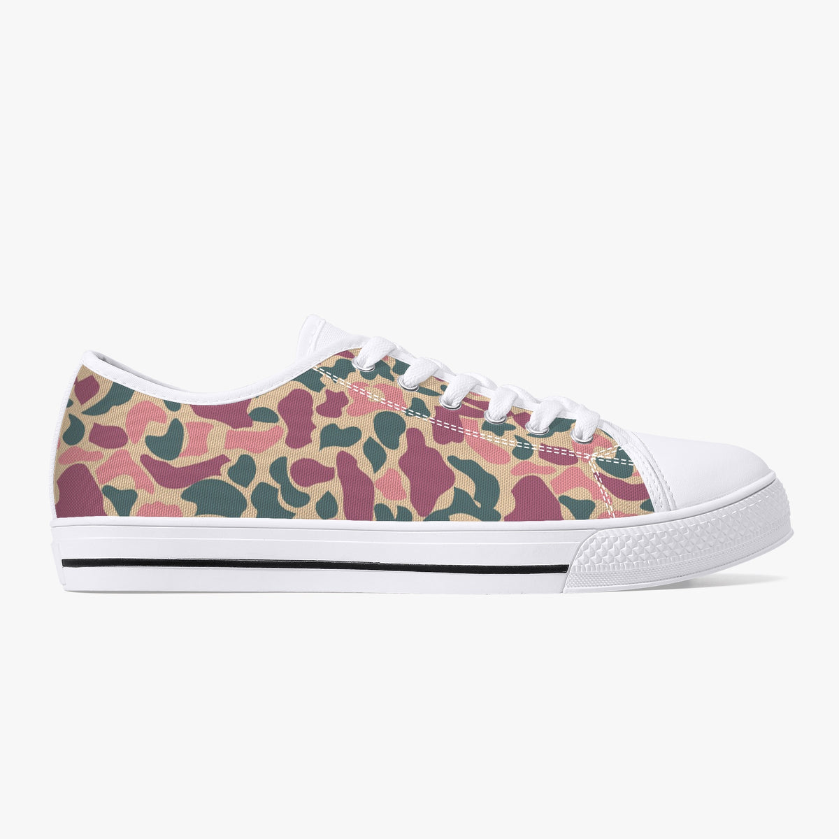 Crake Low Top Yoshi laced custom prints canvas shoes