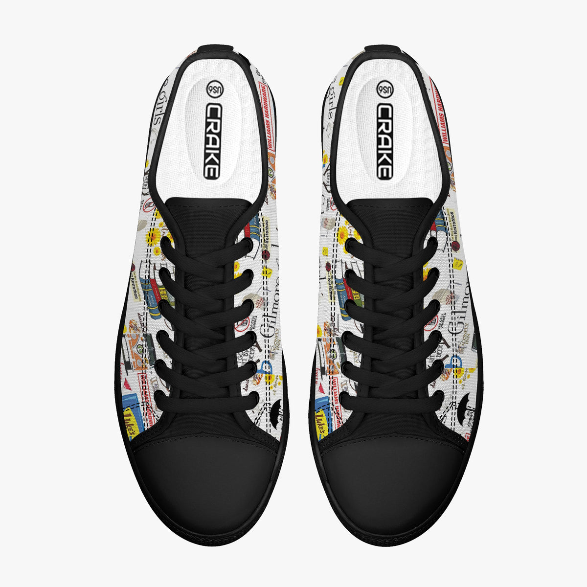 Crake Low Top William Hardware laced custom prints canvas shoes