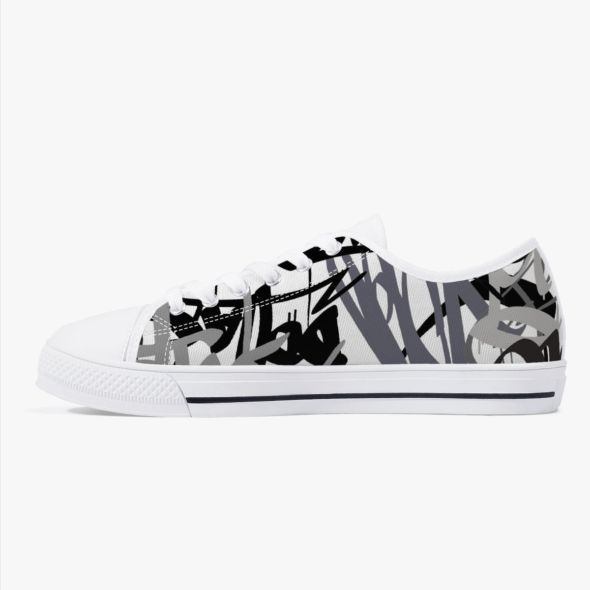 Crake Low Top Sapporo laced custom prints canvas shoes