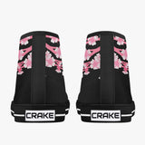 Crake High Top Sakura Black Tree laced custom prints canvas shoes at RM MYR289
