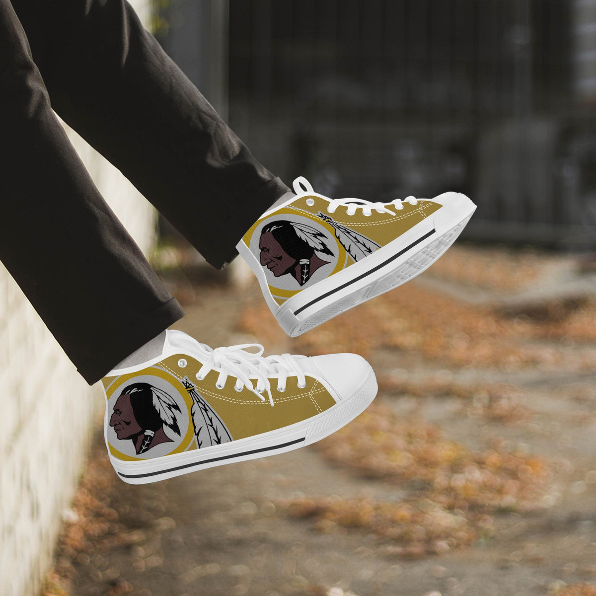 Crake High Top Apache laced custom prints canvas shoes