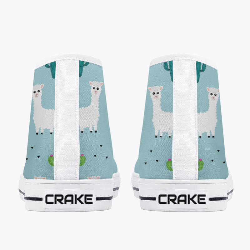 Crake High Top Alpaca 2 laced custom prints canvas shoes at RM MYR289