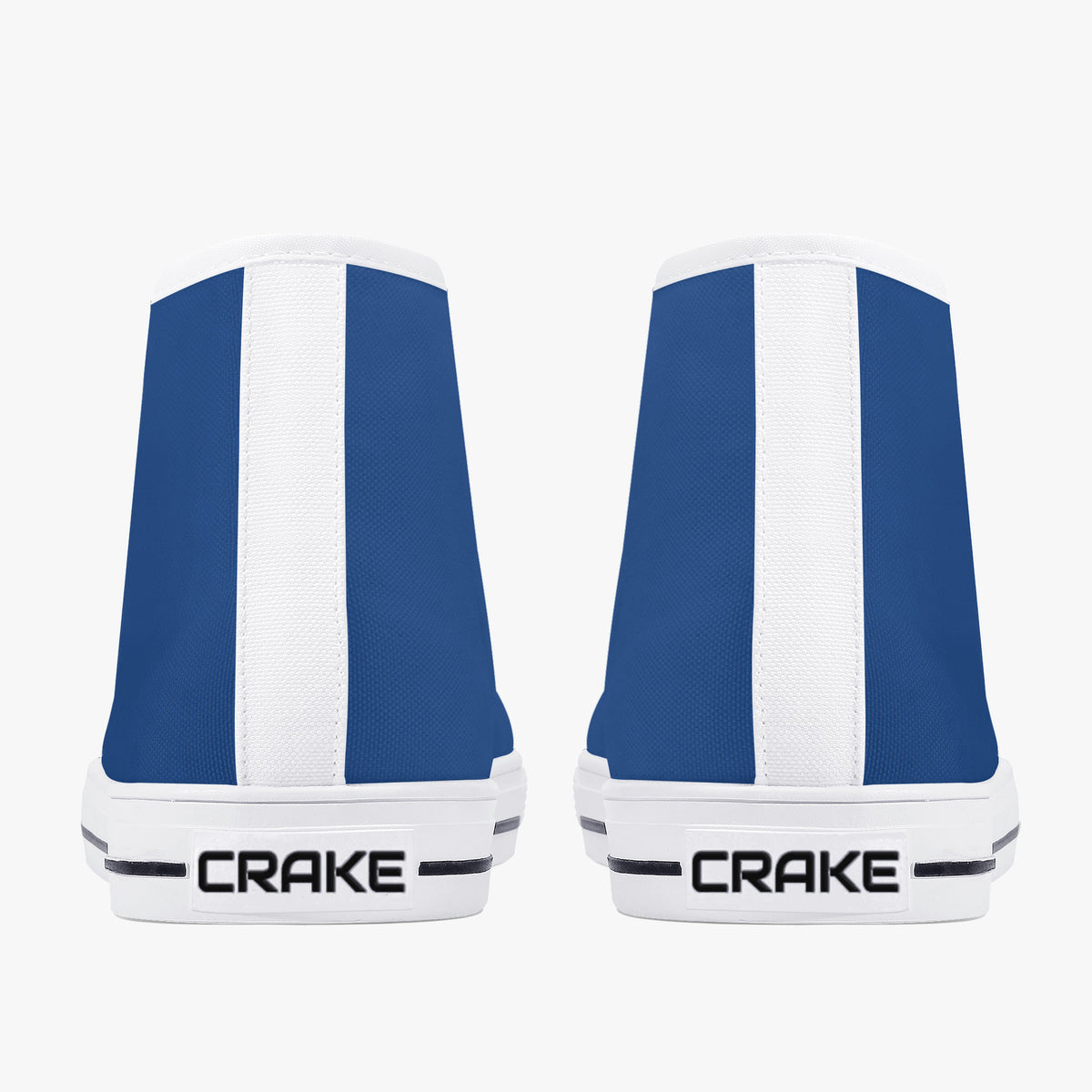 Crake High Top Blue laced high top plain color canvas shoes