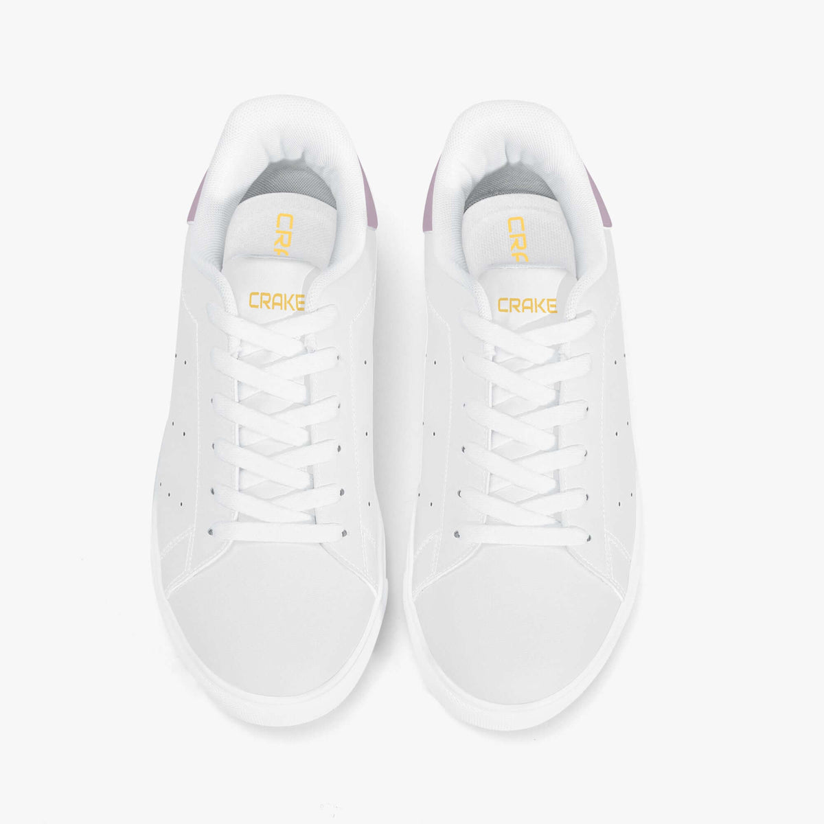 Crake Frida - Grape laced minimalist unisex white sneakers