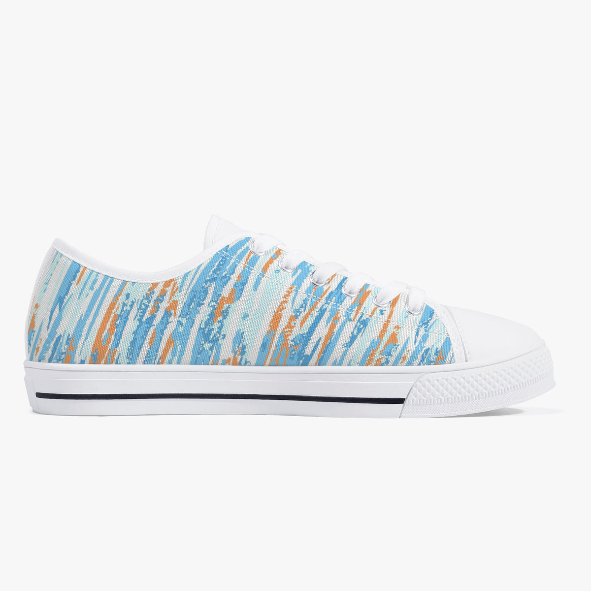 Crake Low Top Victory laced custom prints canvas shoes
