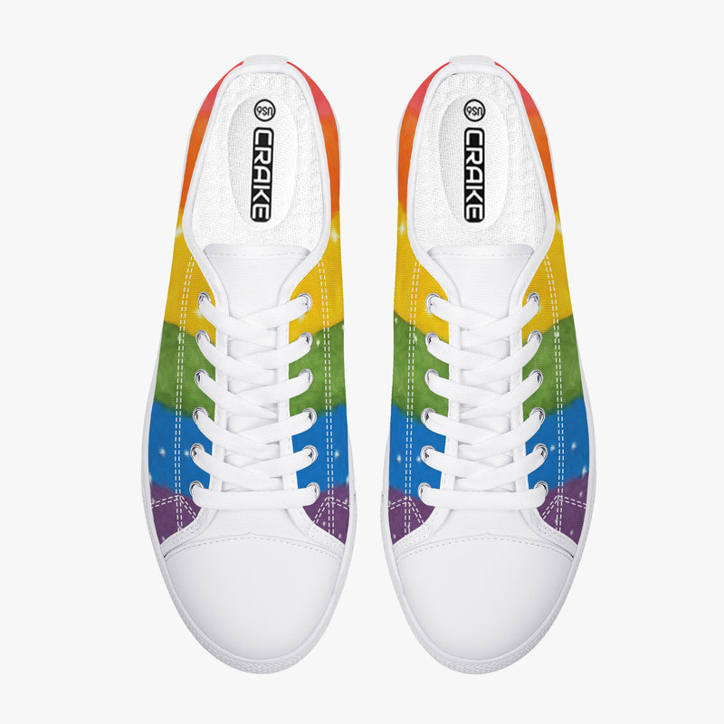 Crake Low Top Rainbow 2 laced custom prints canvas shoes at RM MYR289