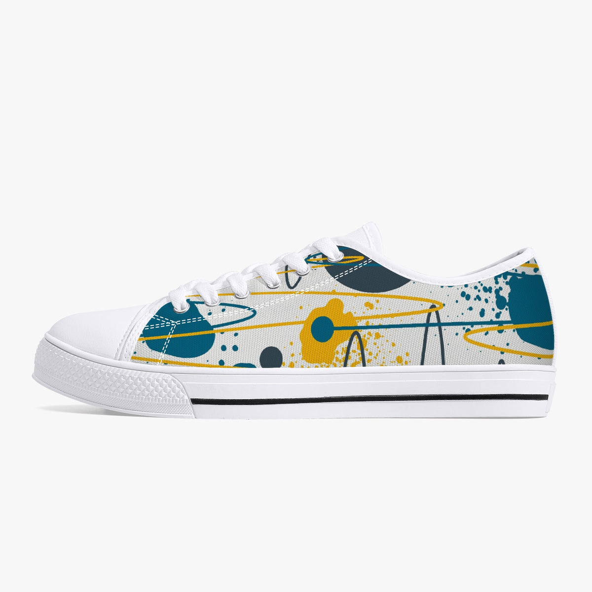 Crake Low Top Ego laced custom prints canvas shoes