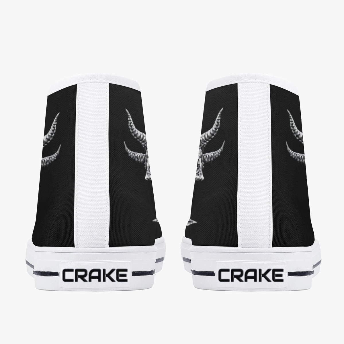 Crake High Top Hades laced custom prints canvas shoes
